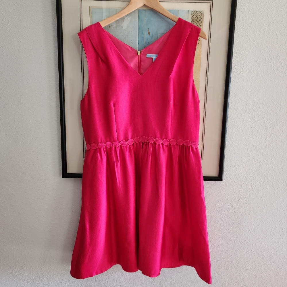 Draper James silk blend pink a-line dress